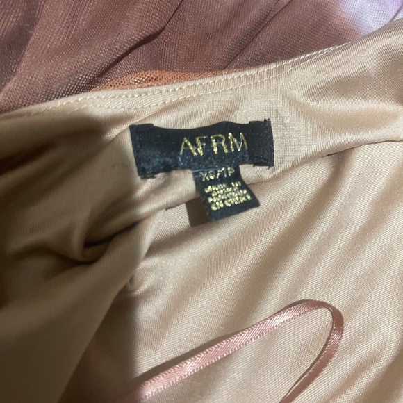 AFRM Maya Purple Mesh Motif Ruched Long Sleeve Mini Dress – Women’s Size XS - Picture 13 of 13